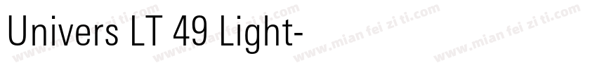 Univers LT 49 Light字体转换